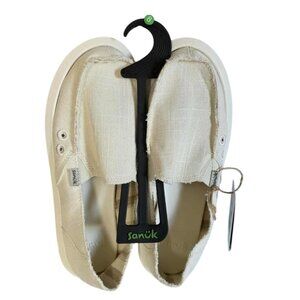 NWT Sanuk Donna soft top Hemp Slip-Ons White